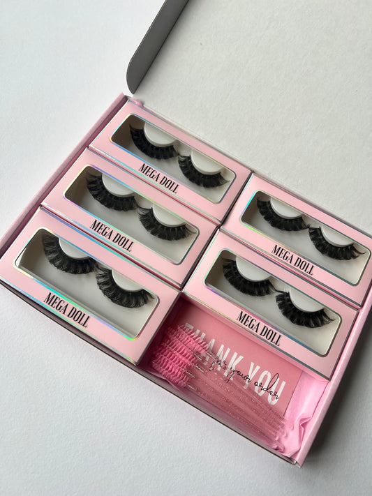 Megadoll Russian Strip Bundle - X5 Lashes Included